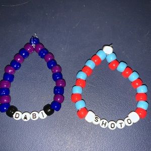 Dabi and Shoto matching bracelets